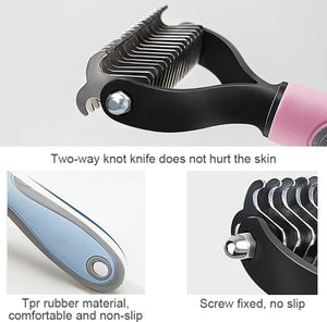 STAINLESS STEEL PET KNOT COMB BRUSH