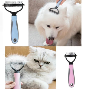 STAINLESS STEEL PET KNOT COMB BRUSH