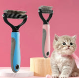 STAINLESS STEEL PET KNOT COMB BRUSH